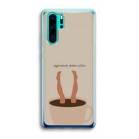 Aggressively drinks coffee: Huawei P30 Pro Transparant Hoesje