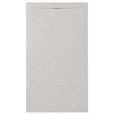 Zenon Essenza Minimal douchevloer - 100x80cm - antislip - antibacterieel - mineraalmarmer - rechthoek - Vertigo light (grijs) 400000000000044973
