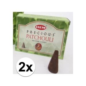 Wierook kegeltjes in huisgeur Patchouli - 20x kleine kegeltjes - Ontspannend