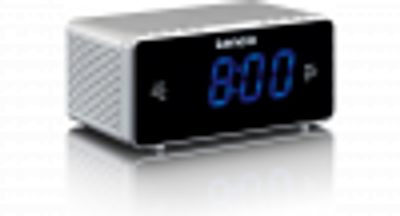 Lenco CR-520SI - Wekkerradio met USB-ingang - Dubbel alarm - Zilver