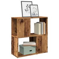 Boekenkast 60x24x63 cm bewerkt hout oud houtkleurig
