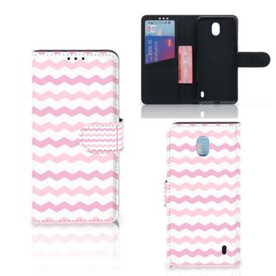 Nokia 1 Plus | Telefoon Hoesje | Waves Roze