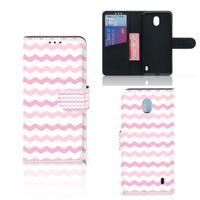 Nokia 1 Plus | Telefoon Hoesje | Waves Roze