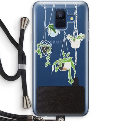 Hang In There: Samsung Galaxy A6 (2018) Transparant Hoesje met koord