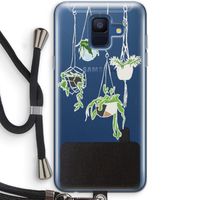 Hang In There: Samsung Galaxy A6 (2018) Transparant Hoesje met koord