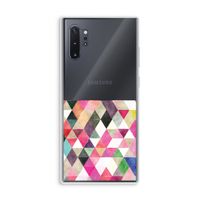 Gekleurde driehoekjes: Samsung Galaxy Note 10 Plus Transparant Hoesje