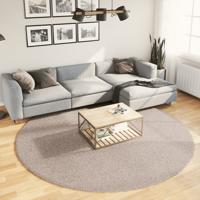 VidaXL Vloerkleed pamplona shaggy hoogpolig modern ø 240 cm beige