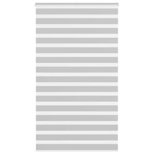 VidaXL Zebra rolgordijn 130x230 cm stofbreedte 125,9 cm lichtgrijs