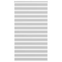 VidaXL Zebra rolgordijn 130x230 cm stofbreedte 125,9 cm lichtgrijs