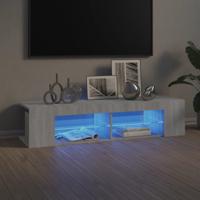 Tv-meubel met LED-verlichting 135x39x30 cm grijs sonoma eiken