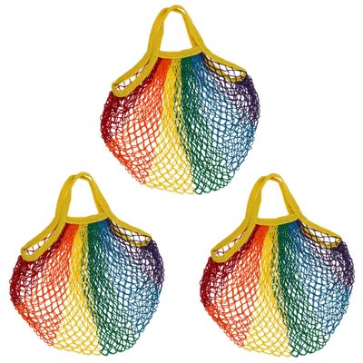 Draagtas - 5x - Pride/regenboog thema kleuren - katoen - 40 x 60 cm