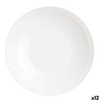 Eetbord Luminarc Friends Time Wit Glas Ø 26 cm Multifunctioneel (12 Stuks)