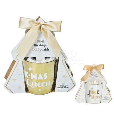 Geschenkset Kerstmok Goud Assorti 1st