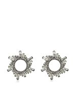 Amina Muaddi boucles d'oreilles Begum serties de cristaux - Argent - thumbnail