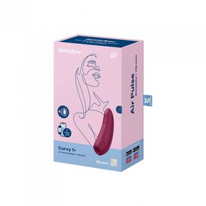 Satisfyer - Curvy 1+ Air Pulse Stimulator + Vibration - Rose Red
