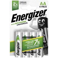 Energizer Universal HR06 Oplaadbare AA batterij (penlite) NiMH 1300 mAh 1.2 V 4 stuk(s) - thumbnail