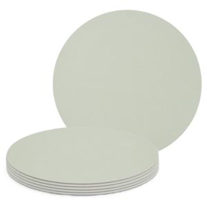 Placemats - 6x - lederlook - mintgroen - rond - 38 cm - tafel dekken - onderleggers