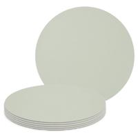 Placemats - 6x - lederlook - mintgroen - rond - 38 cm - tafel dekken - onderleggers - thumbnail