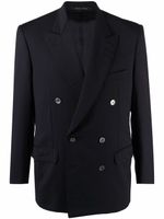 Pierre Cardin Pre-Owned blazer en laine à boutonnière croisée (années 1990) - Bleu - thumbnail