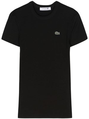 Lacoste t-shirt en coton à logo appliqué - Noir