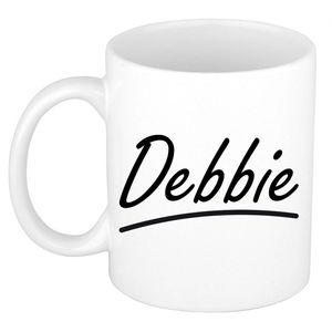 Debbie voornaam kado beker / mok sierlijke letters - gepersonaliseerde mok met naam - Naam mokken