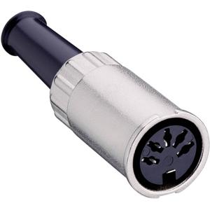 Lumberg 0122 08-1 DIN-connector Bus, recht Aantal polen: 8 Zilver 1 stuk(s)