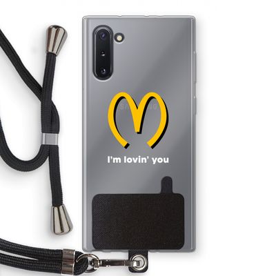 I'm lovin' you: Samsung Galaxy Note 10 Transparant Hoesje met koord