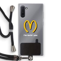 I'm lovin' you: Samsung Galaxy Note 10 Transparant Hoesje met koord