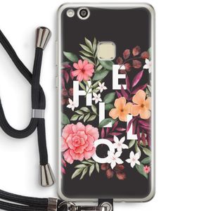 Hello in flowers: Huawei Ascend P10 Lite Transparant Hoesje met koord