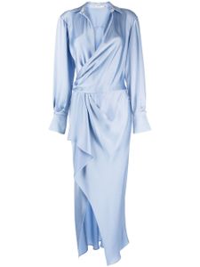 Simkhai robe mi-longue Talita à design drapé - Bleu