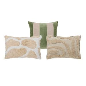 by fonQ Sierkussen Set van 3 - Flora - Stripe - Wave