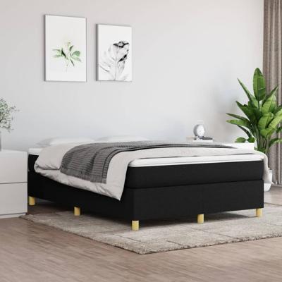 Bedframe zonder matras stof zwart 140x200 cm