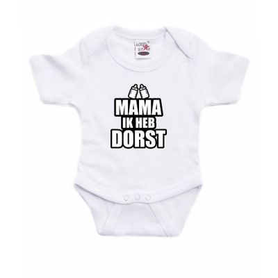 Mama ik heb dorst cadeau baby rompertje wit jongen/meisje