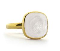 Qoss Ring Lena Crème | Goud