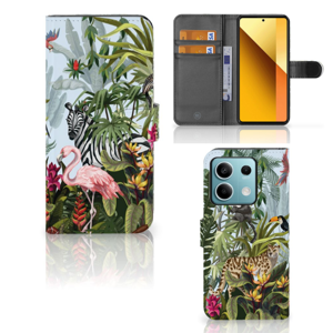 Telefoonhoesje met Pasjes voor Xiaomi Redmi Note 13 5G Jungle