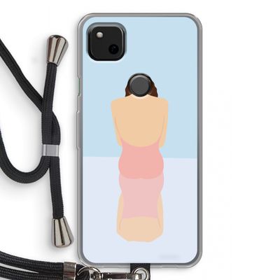 Mirror: Pixel 4a Transparant Hoesje met koord