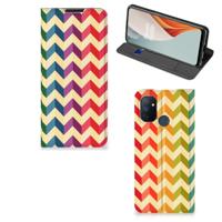 OnePlus Nord N100 | Hoesje met Magneet | Zigzag Multi Color