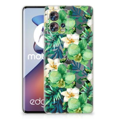 Motorola Edge 30 Fusion | TPU Case | Orchidee Groen