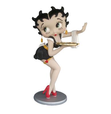 Betty Boop Waitress Statue Black Dress 3ft