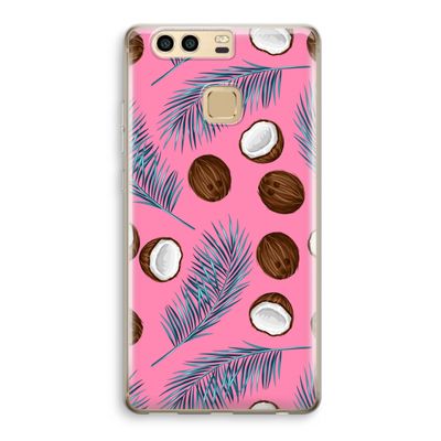 Kokosnoot roze: Huawei P9 Transparant Hoesje