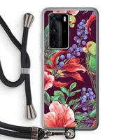 Papegaaien: Huawei P40 Pro Transparant Hoesje met koord
