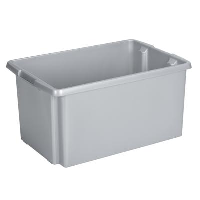 Sunware opslagbox Nesta - kunststof - 51 liter - grijs - 59 x 39 x 29 cm - stapelbaar