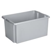 Sunware opslagbox Nesta - kunststof - 51 liter - grijs - 59 x 39 x 29 cm - stapelbaar