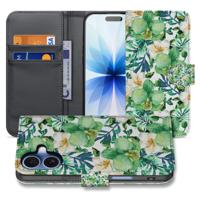 Book Case iPhone 17 Orchidee Groen Met Pasjeshouder