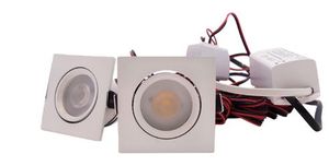 Set 2 x vierkante led inbouwspot 4W wit