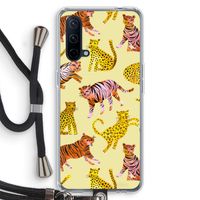 Cute Tigers and Leopards: OnePlus Nord CE 5G Transparant Hoesje met koord