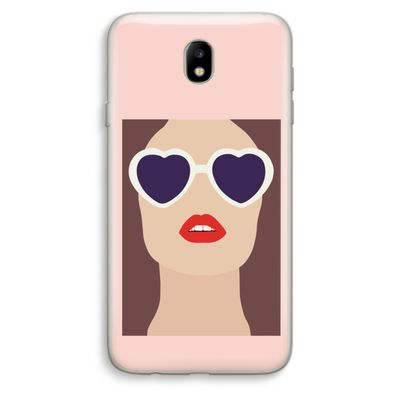 Red lips: Samsung Galaxy J7 (2017) Transparant Hoesje