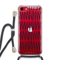 Marrakech Zigzag: iPhone SE 2020 Transparant Hoesje met koord