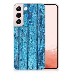 Samsung Galaxy S22 Bumper Hoesje Wood Blue