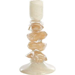 Kandelaar Estina Creme+Bruin 23 Cm